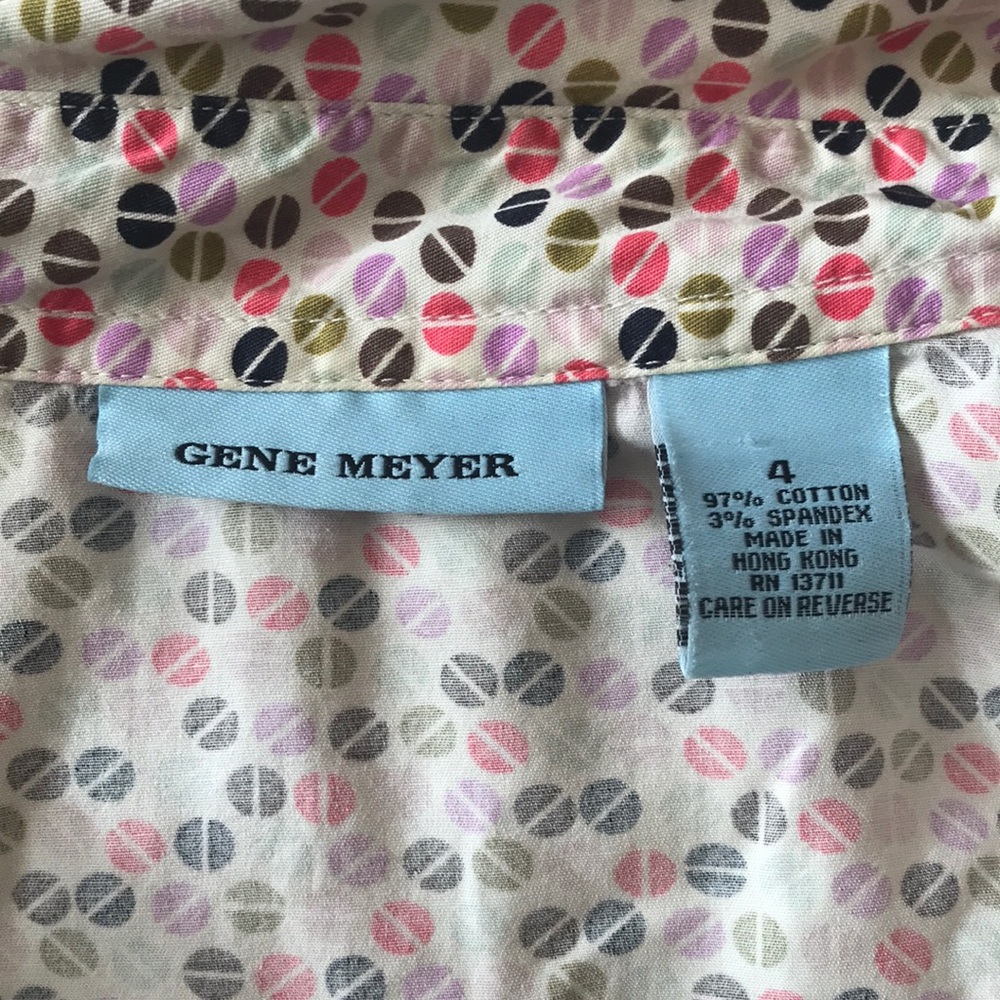 Multi-Colored Mod Pattern Peter Pan Collared Butt… - image 6